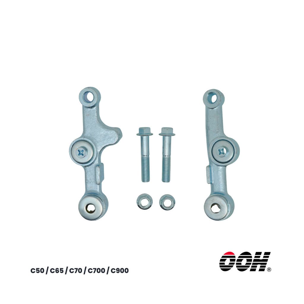 FORK ARM & BUSH SCREW (SET) ขาไก่ยึดโช้คหน้า (สำหรับรถมอเตอร์ไซค์) By OOHALAI — C50-65-70 / C700-900