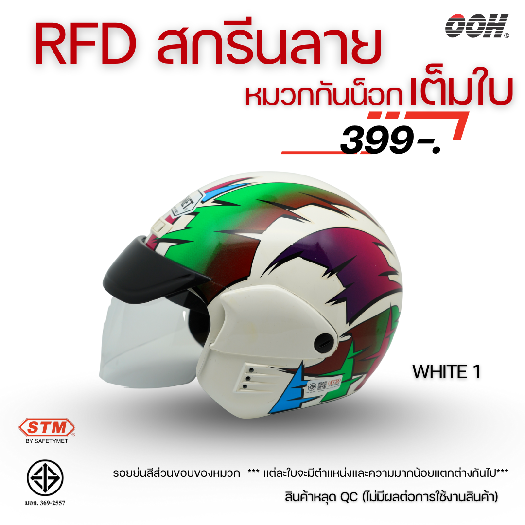 (ลดราคาพิเศษ)  หมวกกันน็อก STM (ตำหนิ) รุ่น SATURN GRAPHIC