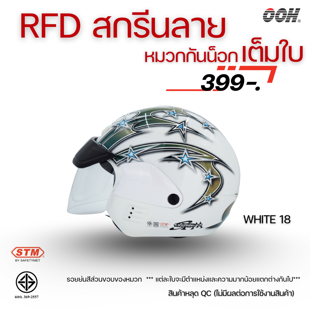 (ลดราคาพิเศษ)  หมวกกันน็อก STM (ตำหนิ) รุ่น SATURN GRAPHIC