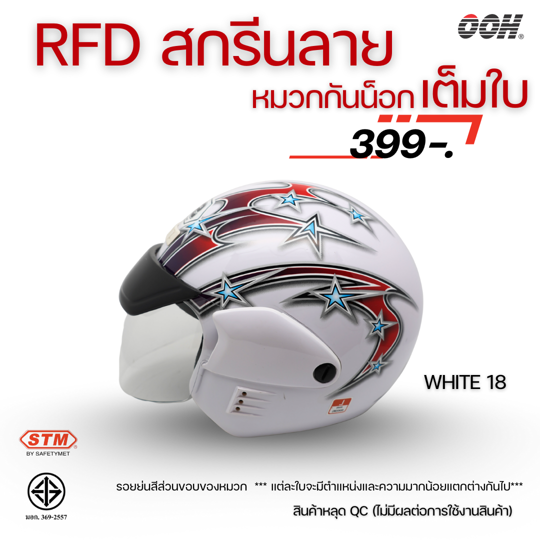 (ลดราคาพิเศษ)  หมวกกันน็อก STM (ตำหนิ) รุ่น SATURN GRAPHIC
