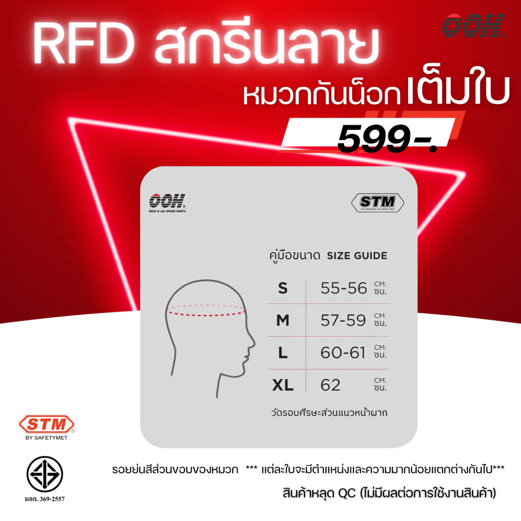(ลดราคาพิเศษ) หมวกกันน็อกเต็มใบ STM รุ่น BITEC-RFD (ตำหนิสติ๊กเกอร์)