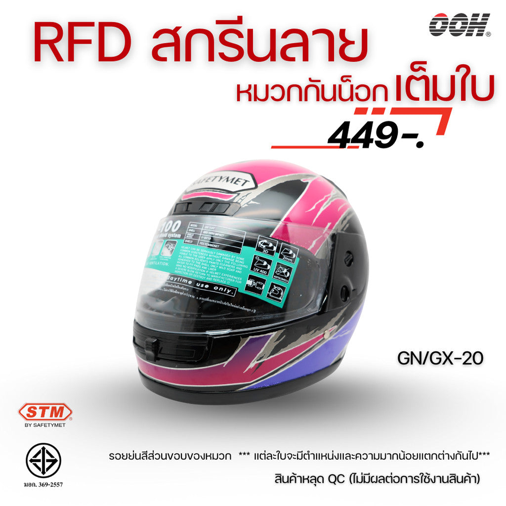 (ลดราคาพิเศษ) หมวกกันน็อกเต็มใบ STM (ตำหนิ) รุ่น GN/GX