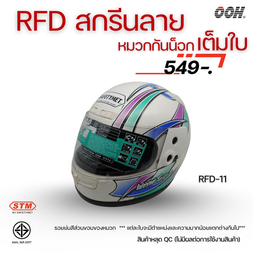 (ลดราคาพิเศษ) หมวกกันน็อกเต็มใบ (STM) รุ่น GX-RFD (ตำหนิสติ๊กเกอร์)