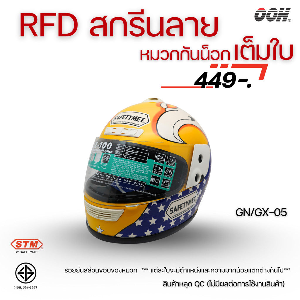 (ลดราคาพิเศษ) หมวกกันน็อกเต็มใบ STM (ตำหนิ) รุ่น GN/GX