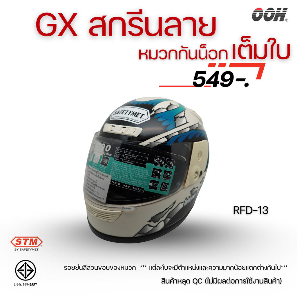 (ลดราคาพิเศษ) หมวกกันน็อกเต็มใบ STM รุ่น GX-RFD (ตำหนิสติ๊กเกอร์) SET 2