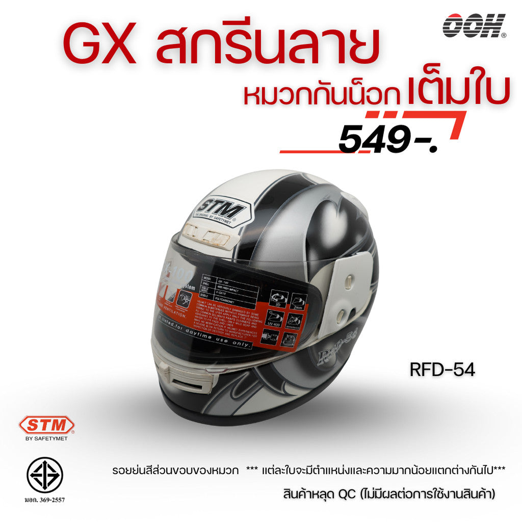 (ลดราคาพิเศษ) หมวกกันน็อกเต็มใบ STM รุ่น GX-RFD (ตำหนิสติ๊กเกอร์) SET 2