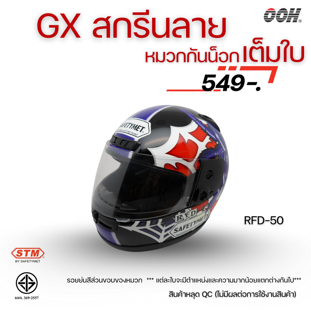 (ลดราคาพิเศษ) หมวกกันน็อกเต็มใบ STM รุ่น GX-RFD (ตำหนิสติ๊กเกอร์) SET 2