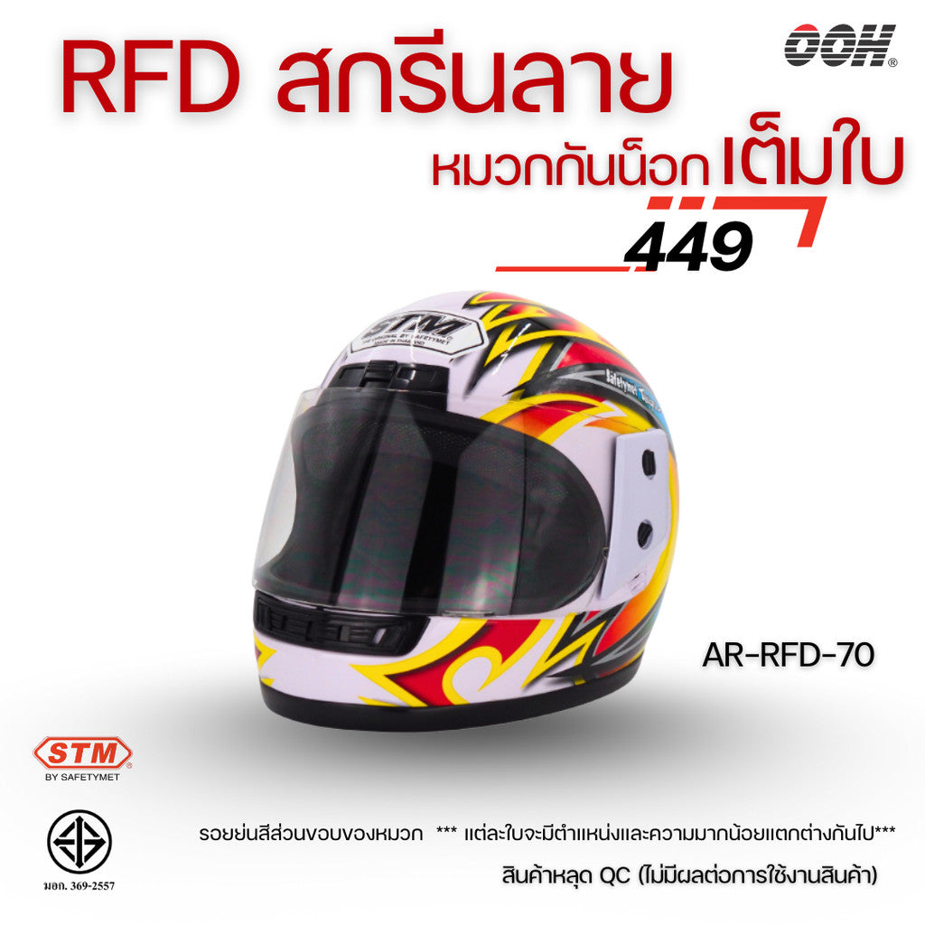 (ลดราคาพิเศษ) (STM) หมวกกันน็อกเต็มใบ รุ่น AR-RFD (ตำหนิสติ๊กเกอร์)