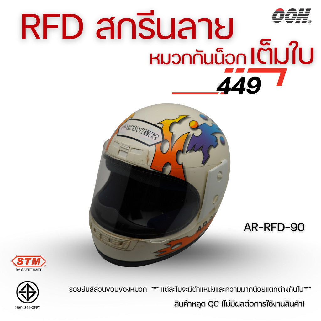 (ลดราคาพิเศษ) (STM) หมวกกันน็อกเต็มใบ รุ่น AR-RFD (ตำหนิสติ๊กเกอร์)