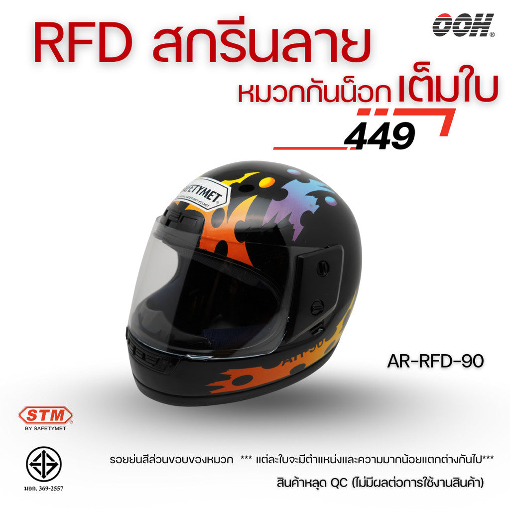 (ลดราคาพิเศษ) (STM) หมวกกันน็อกเต็มใบ รุ่น AR-RFD (ตำหนิสติ๊กเกอร์)