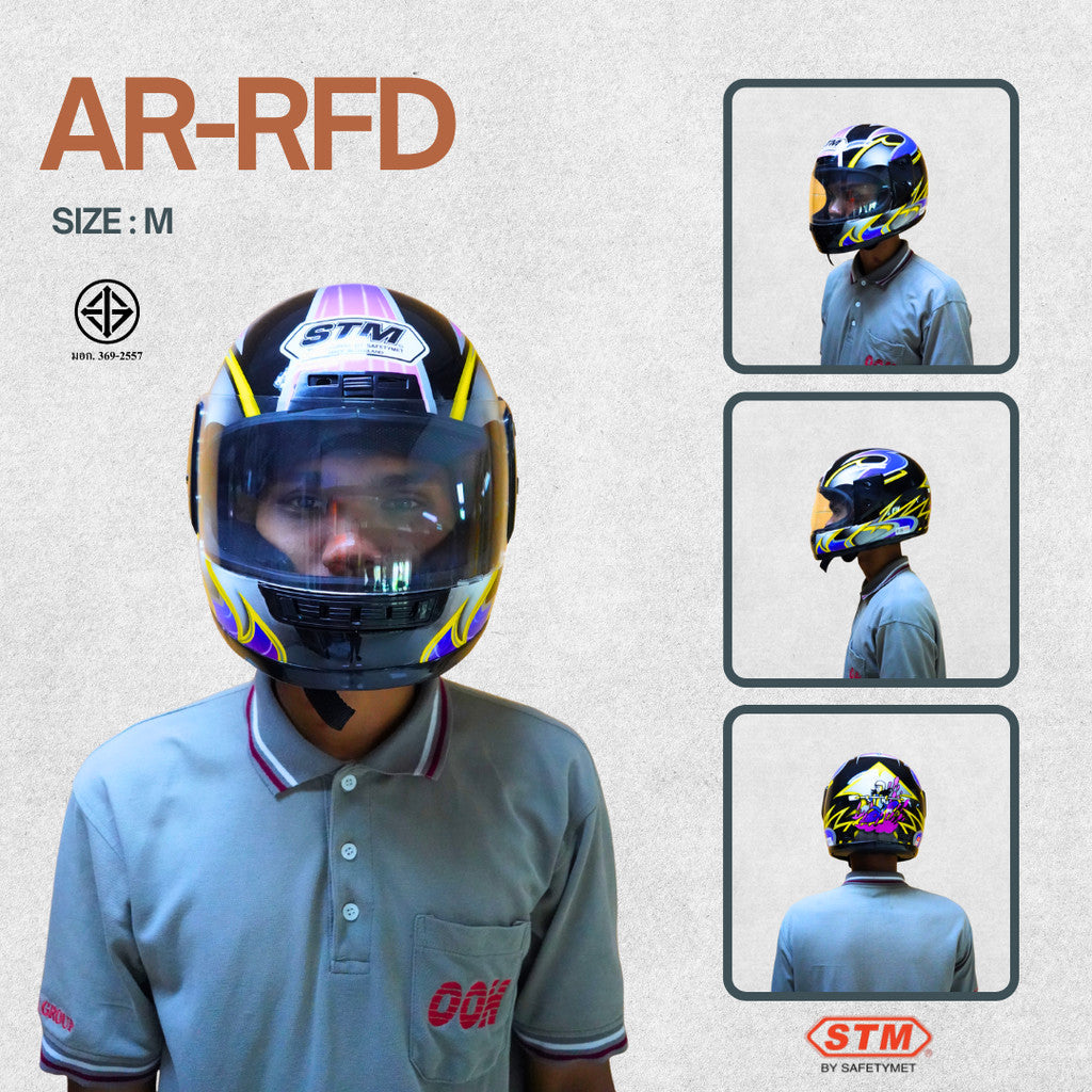 (ลดราคาพิเศษ) (STM) หมวกกันน็อกเต็มใบ รุ่น AR-RFD (ตำหนิสติ๊กเกอร์)