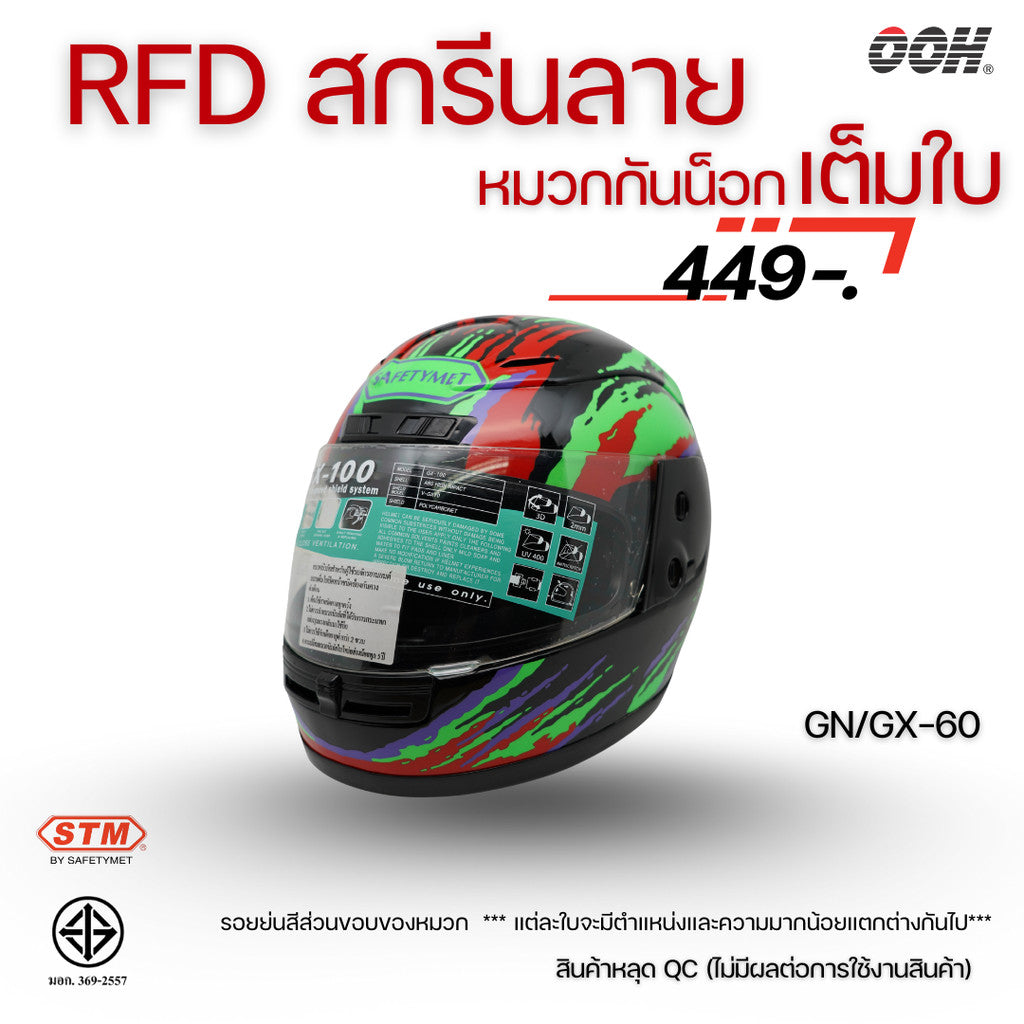 (ลดราคาพิเศษ) หมวกกันน็อกเต็มใบ STM (ตำหนิ) รุ่น GN/GX