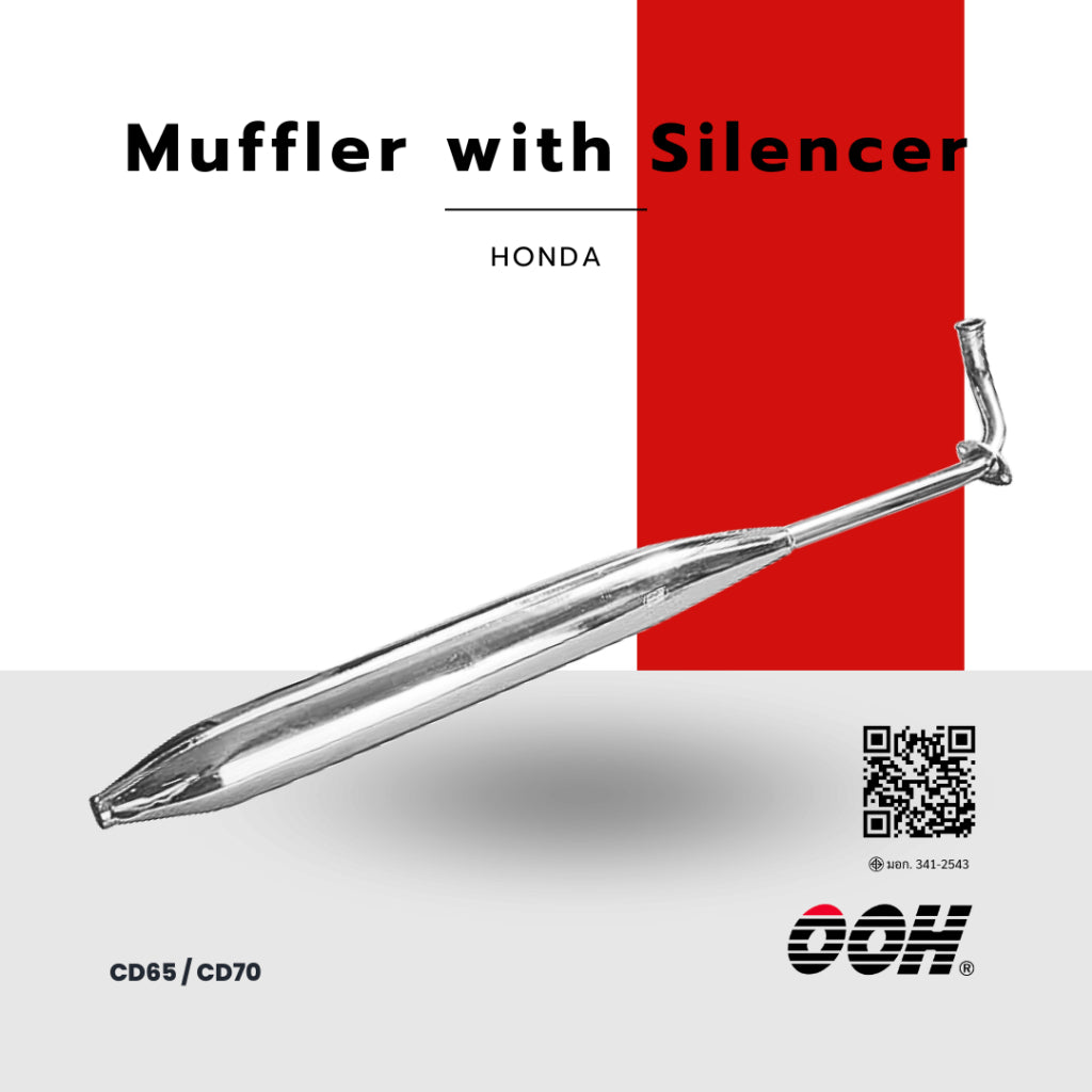 OOH Muffler with Silencer [ท่อไอเสีย] [สำหรับรถมอเตอร์ไซค์] HONDA