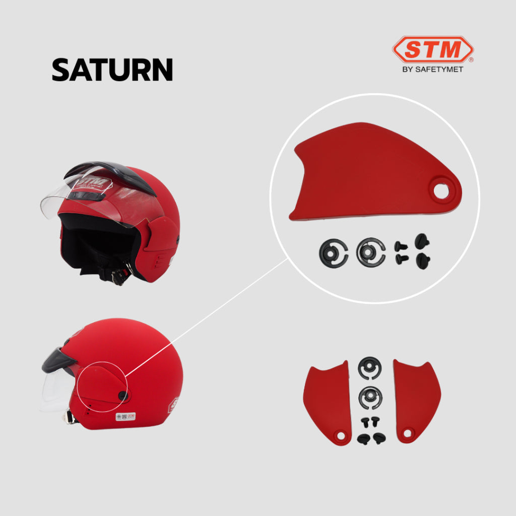 ฝาข้างหูหมวกกันน็อก ยี่ห้อ STM Helmet by OOH Alai รุ่น SATURN