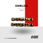 Suzuki Emblem (ตราสัญลักษณ์ & สติ๊กเกอร์) สำหรับตกแต่งรถมอเตอร์ไซค์ (สินค้าจำหน่ายเป็นชุด)