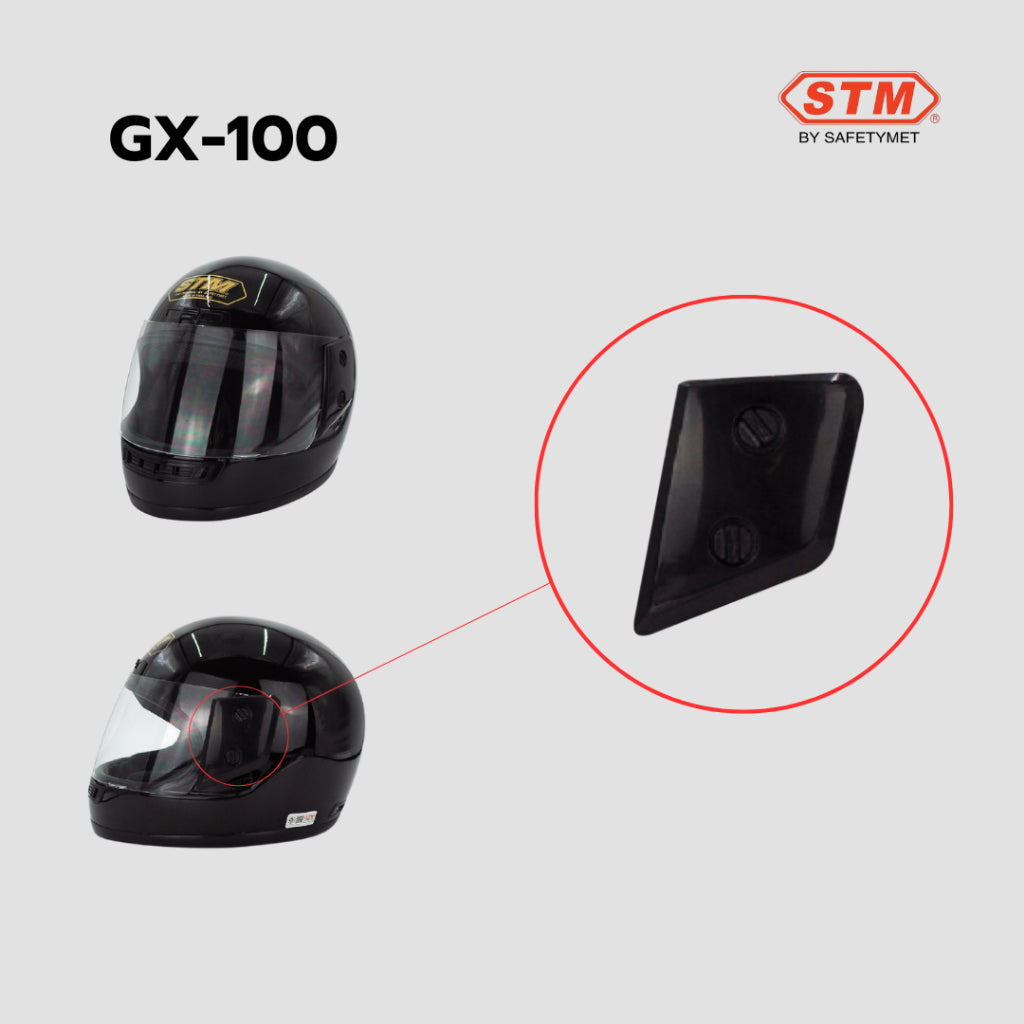 ฝาข้างหูหมวกกันน็อก ยี่ห้อ (STM) Helmet by OOH Alai รุ่น AR-05 [ทั้งชุด]