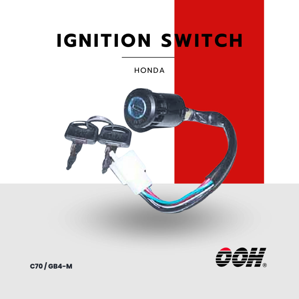 OOH (สวิตซ์กุญแจ) Ignition Switch สำหรับรถมอเตอร์ไซค์ Honda (ชุดเล็ก)