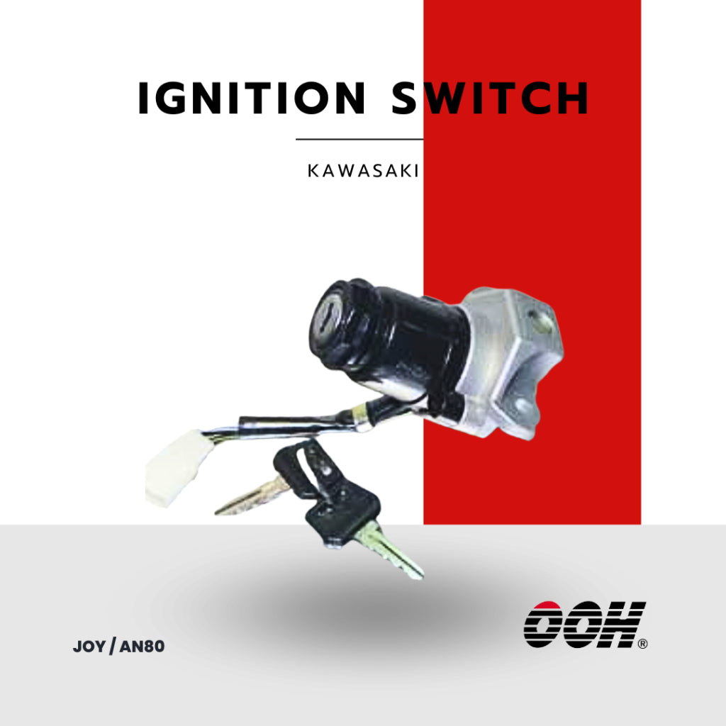 (OOH) Ignition Switch (สวิตซ์กุญแจ) สำหรับรถมอเตอร์ไซค์ (Kawasaki) (ชุดเล็ก)