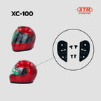 ฝาข้างหูหมวกกันน็อก ยี่ห้อ STM Helmet by OOH Alai รุ่น XC-100 [ทั้งชุด]