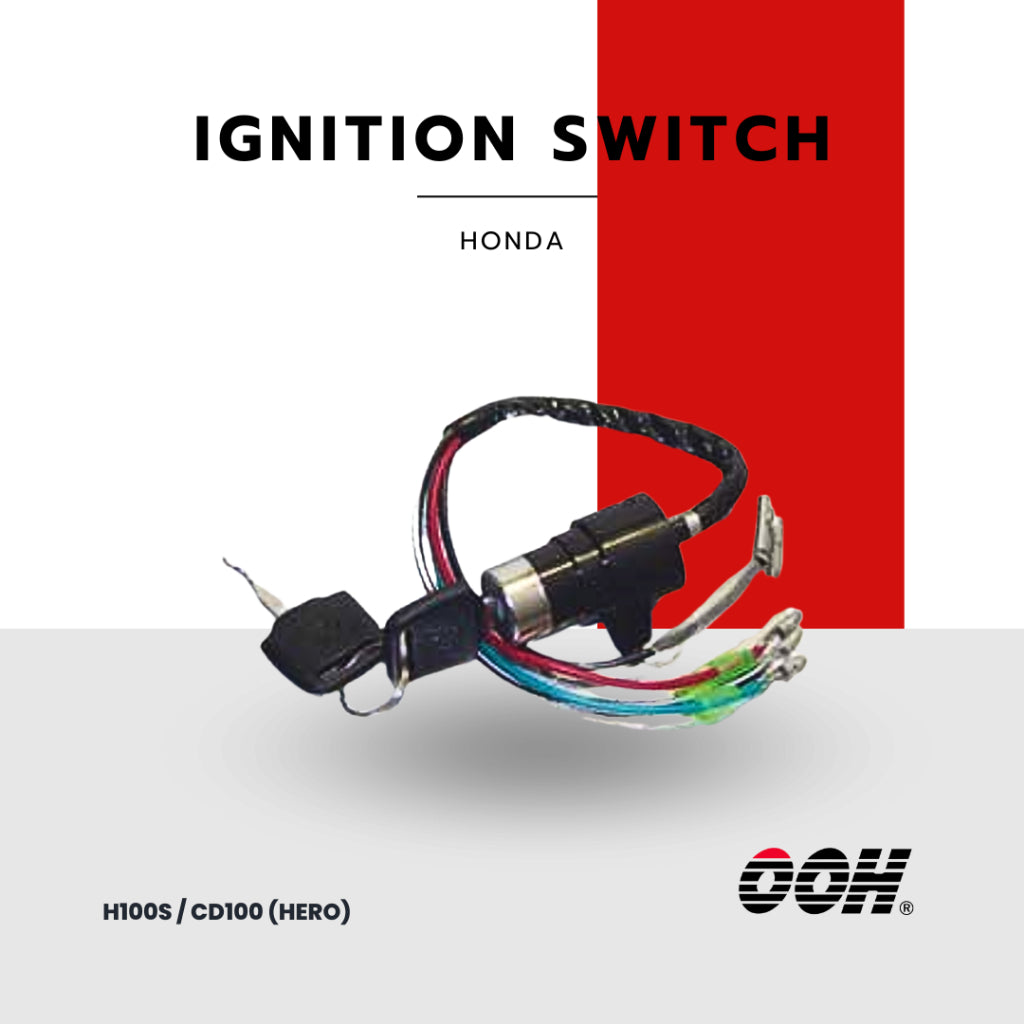 OOH (สวิตซ์กุญแจ) Ignition Switch สำหรับรถมอเตอร์ไซค์ Honda (ชุดเล็ก)