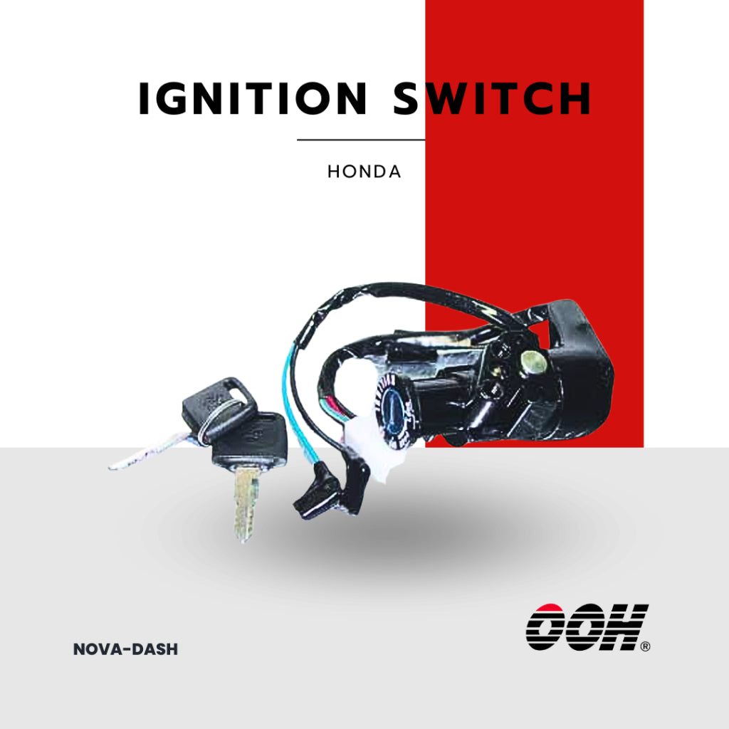 (OOH) Ignition Switch (สวิตซ์กุญแจ) สำหรับรถมอเตอร์ไซค์ (Honda) (ชุดใหญ่)