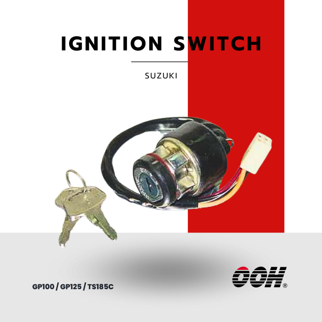 OOH  (สวิตซ์กุญแจ) Ignition Switch สำหรับรถมอเตอร์ไซค์ Suzuki (ชุดใหญ่)