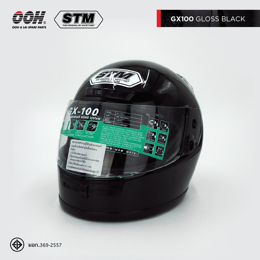 ฝาข้างหูหมวกกันน็อก ยี่ห้อ STM Helmet by OOH Alai รุ่น GX-100 [ทั้งชุด]