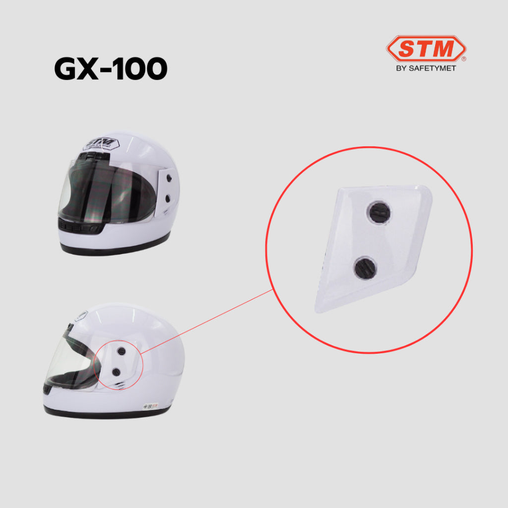 ฝาข้างหูหมวกกันน็อก ยี่ห้อ STM Helmet by OOH Alai รุ่น AR-05 [ทั้งชุด]